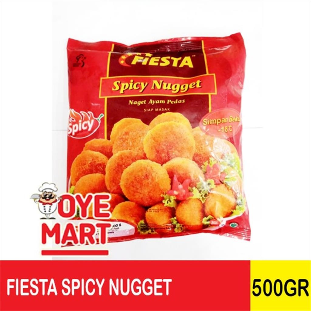 

FIESTA SPICY NUGGET 500GR / NAGET AYAM PEDAS