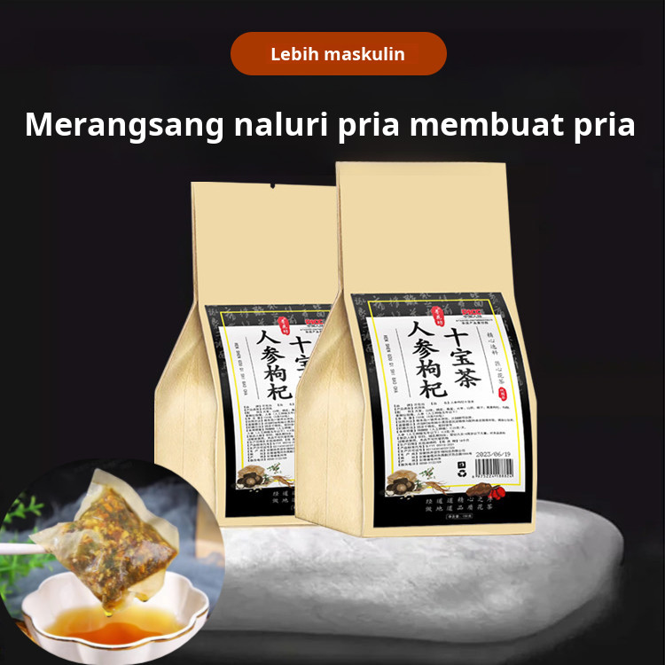 

【Stok Lokal】Ginseng and Wolfberry Ten Treasures Tea/Teh Ginseng dan Wolfberry/Protect Liver Tea/Teh Untuk Detox Racun Pada Liver