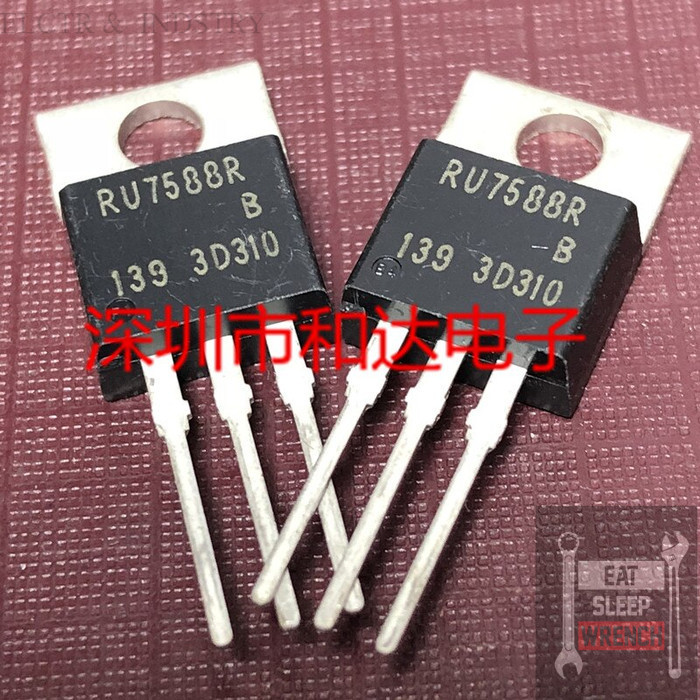 RU7588R RU7588 75888 N-Ch 75V 80A TO-220 aneka Transistor Resistor dan Mosfet