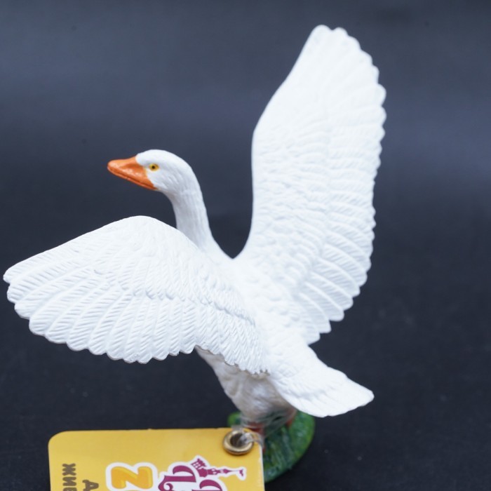 KORI Swan Soang Angsa Putih Mainan Figure Binatang Miniature Hewan Animal Figurine Pajangan Action F