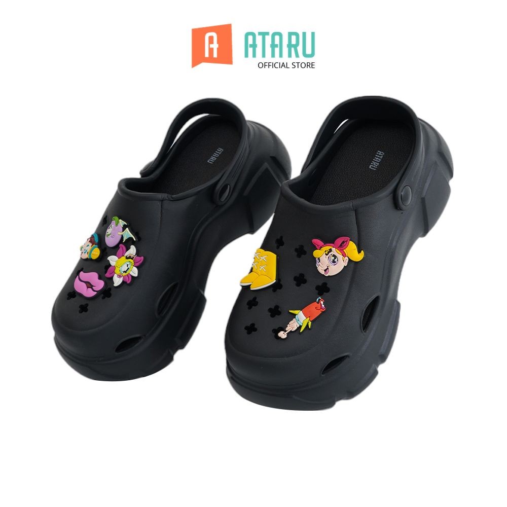Ataru Fashion Sandal Clogs Sling Back Muklay Unisex Slipper Sendal Kasual Outdoor Indoor Alas Kaki C