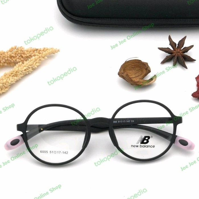 frame kacamata bulat minus anak laki laki perempuan ringan lentur -