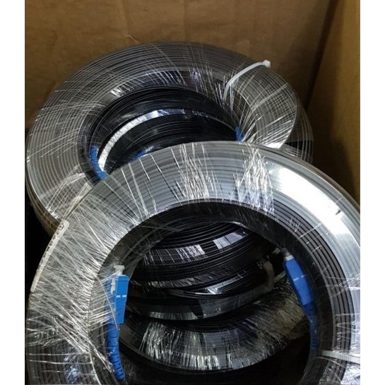 Kabel Fiber Optik FTTH SC Indihome / Drop Wire Core Optic 200 Meter