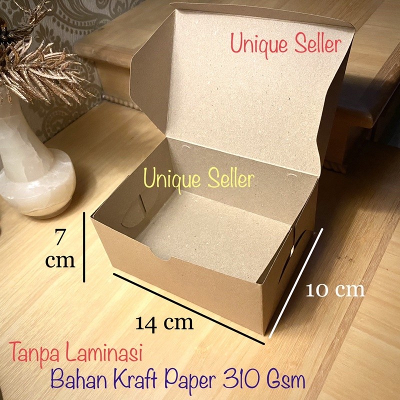

Dus Kotak Box Kraft R3 Kecil uk 14x10x7 MINIMAL PEMBELIAN 20 PCS / Dus Box Kotak Kue Roti R3K 14x10x7 Kraft 310 Gsm / Dus Box Kotak Berkat Oleh Oleh 14 x 10 x 7 / Dus Box Kotak Hampers 14x10x7 / Dus Box Kotak Jajan isi 4