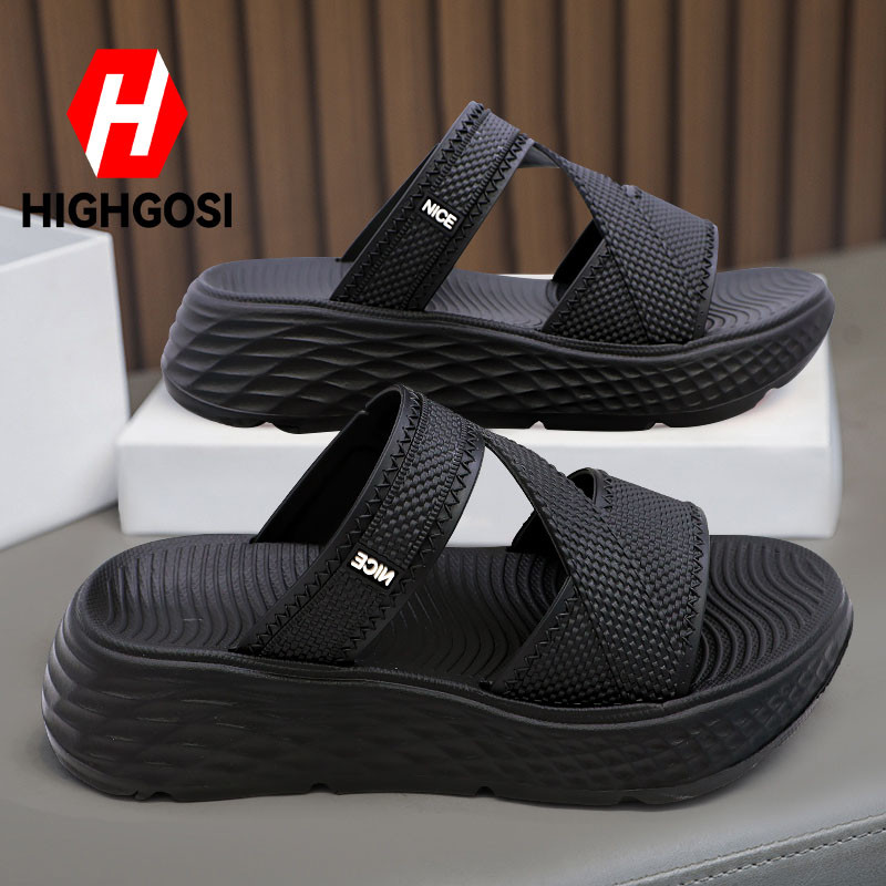 HIGHGOSI 【Surabaya】Sandal Fuji Wedges Slide Wanita Korea Premium Sendal Wanita Karet Jelly Wedges Te