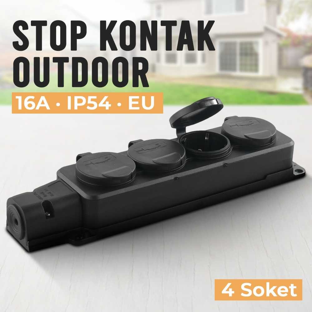 Colokan Stopkontak Outdoor Terminal Anti Air IP54 16A 250V EU / Stop Kontak Outdoor Colokan Listrik 