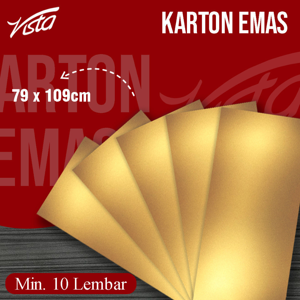 

Karton emas, kertas craft, scrapbook 275gr Ukuran 79x109 (plano)