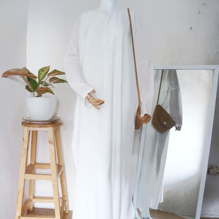 Dress Ageng Nawili abaya  Syari Mahzhuuzh Polos gamis muslim Basic Wanita Hitam Wolfis Remaja Dewasa