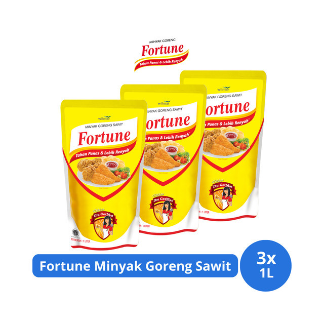 

Fortune Minyak Goreng Sawit Pouch 1L x 3 pcs