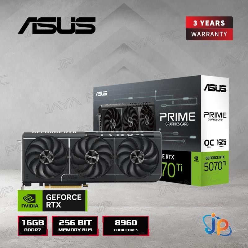 VGA Asus Prime GeForce RTX 5070 Ti OC 16GB - 16 GB GDDR7