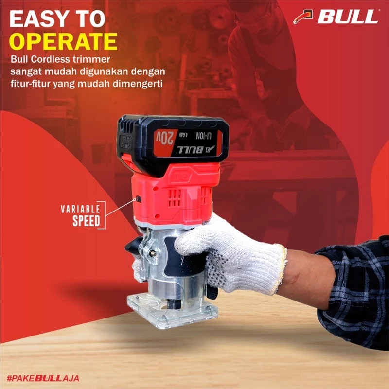 Bull mesin trimmer kayu baterai BL390 kuat bagus cordless wood trimmer
