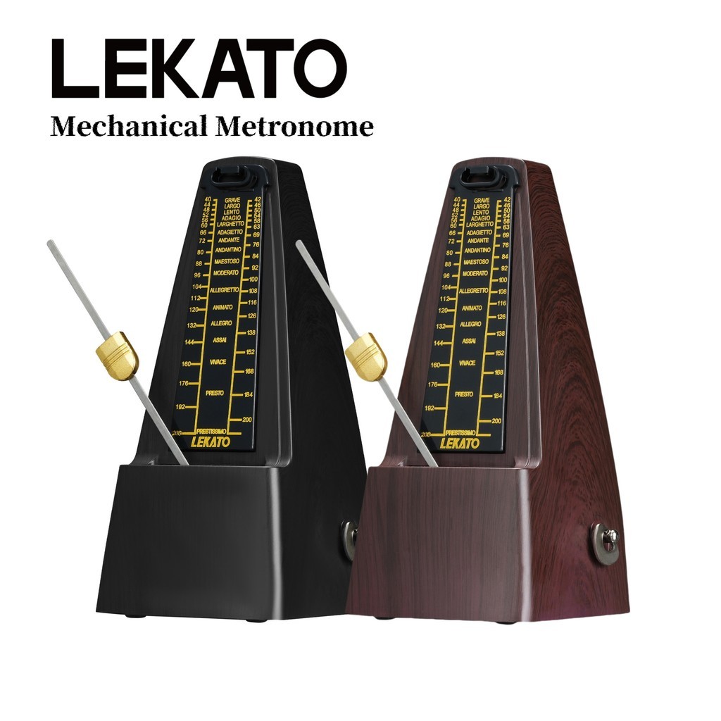 LEKATO Kayu Metronom Mekanis Universal Metronome Untuk Piano Guitar Violin Drum Cocok Untuk Pemula