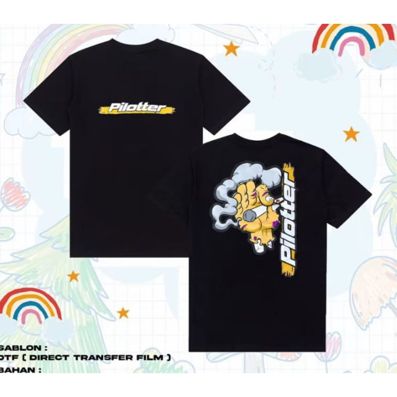 KAOS PILOTTER ROKOK DTF KUNING