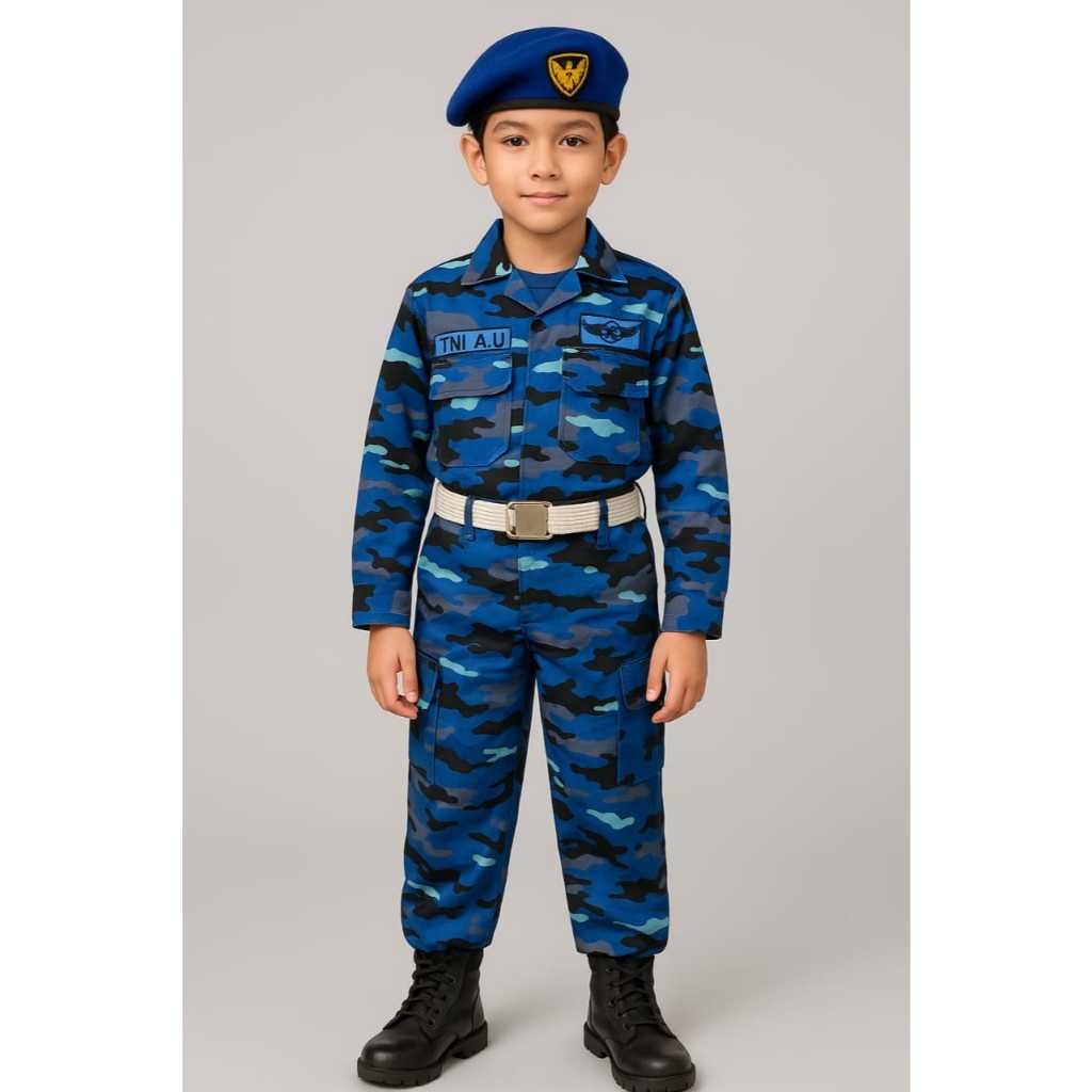 baju tentara anak laki laki/baju pdl anak tni auri/custom seragam karnaval anak tk PAUD