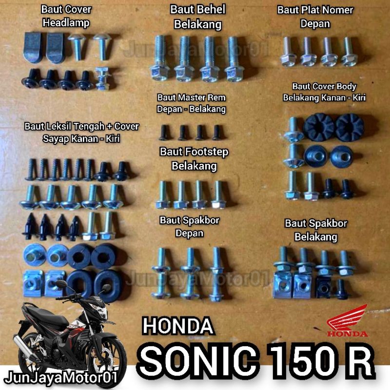 Baut Lengkap Fullset Body Bodi Honda Sonic 150R