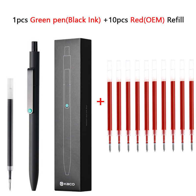 

Cute Kaco MIDOT Gel Ink Pen Metal Signature Pens 0.5mm Fine Point 800Meter Smooth Writing Quick Dry Office School Stationary