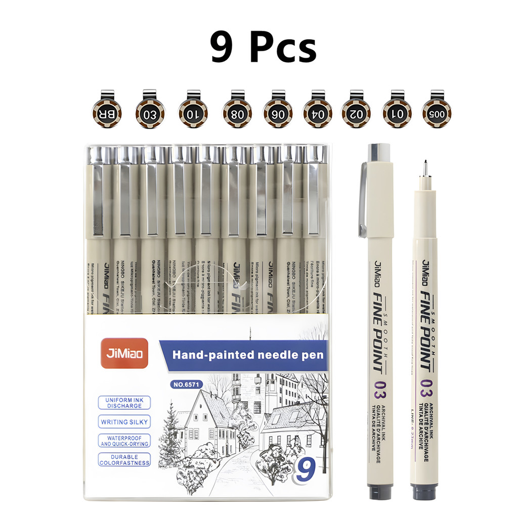 

Micro Fineliner Pens, Black Drawing Art Pens, Waterproof Ink Set Artist Sketch Outline Pen, Precision Drawing and Sketching Kit