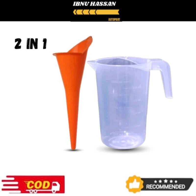 Paket Hemat CORONG + TAKARAN OLI/Minyak takaran 1000ml/1 liter