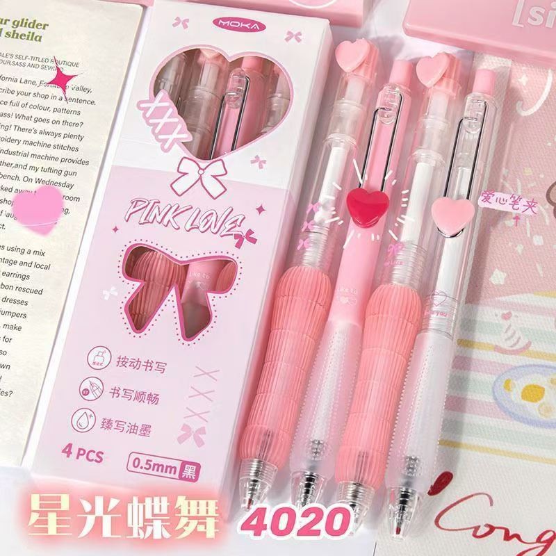 pulpen gel aesthetic pena pen 1 pack korea pulpen lucu pink gel pen mekanik stationery pink for scho