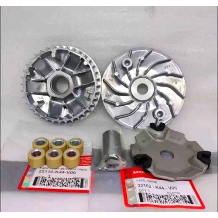 PAKET RUMAH ROLLER 1 SET + KIPAS ROLLER ASSY HONDA BEAT FI , BEAT ESP , BEAT POP FI ESP , BEAT STREE