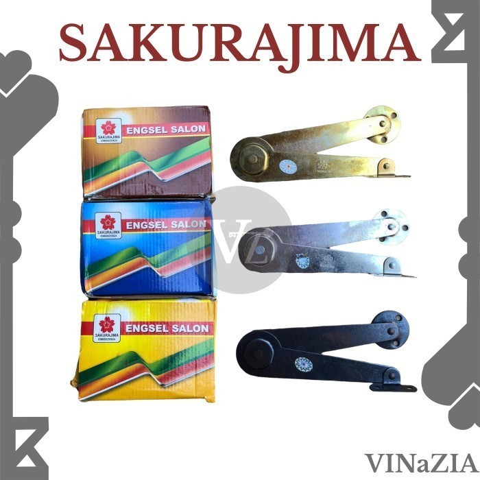 ENGSEL SALON 9 inch merk SAKURAJIMA / ENGSEL SIKUTAN JENDELA PUTIH / ENGSEL SIKUTAN JENDELA COKLAT /