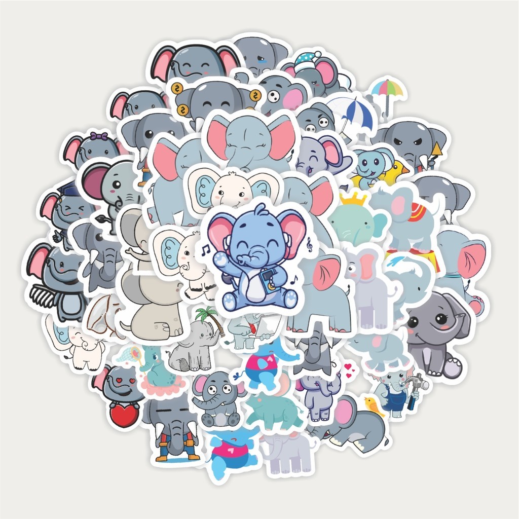 

Sticker Pack Sticker Hewan Gajah | Sticker TUMBLR | Stiker LAPTOP KOPER HELM