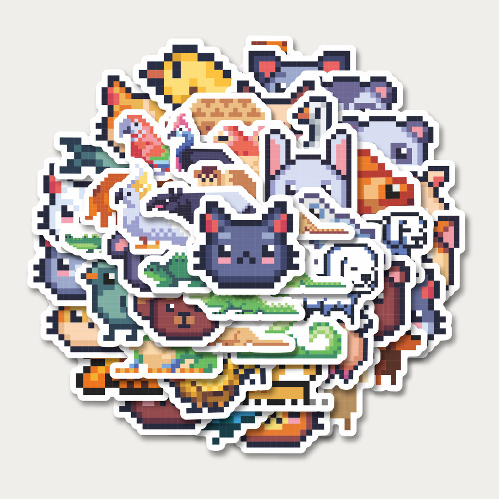 

Sticker Pack Stiker Hewan Pixel | Sticker TUMBLR | Stiker LAPTOP KOPER HELM