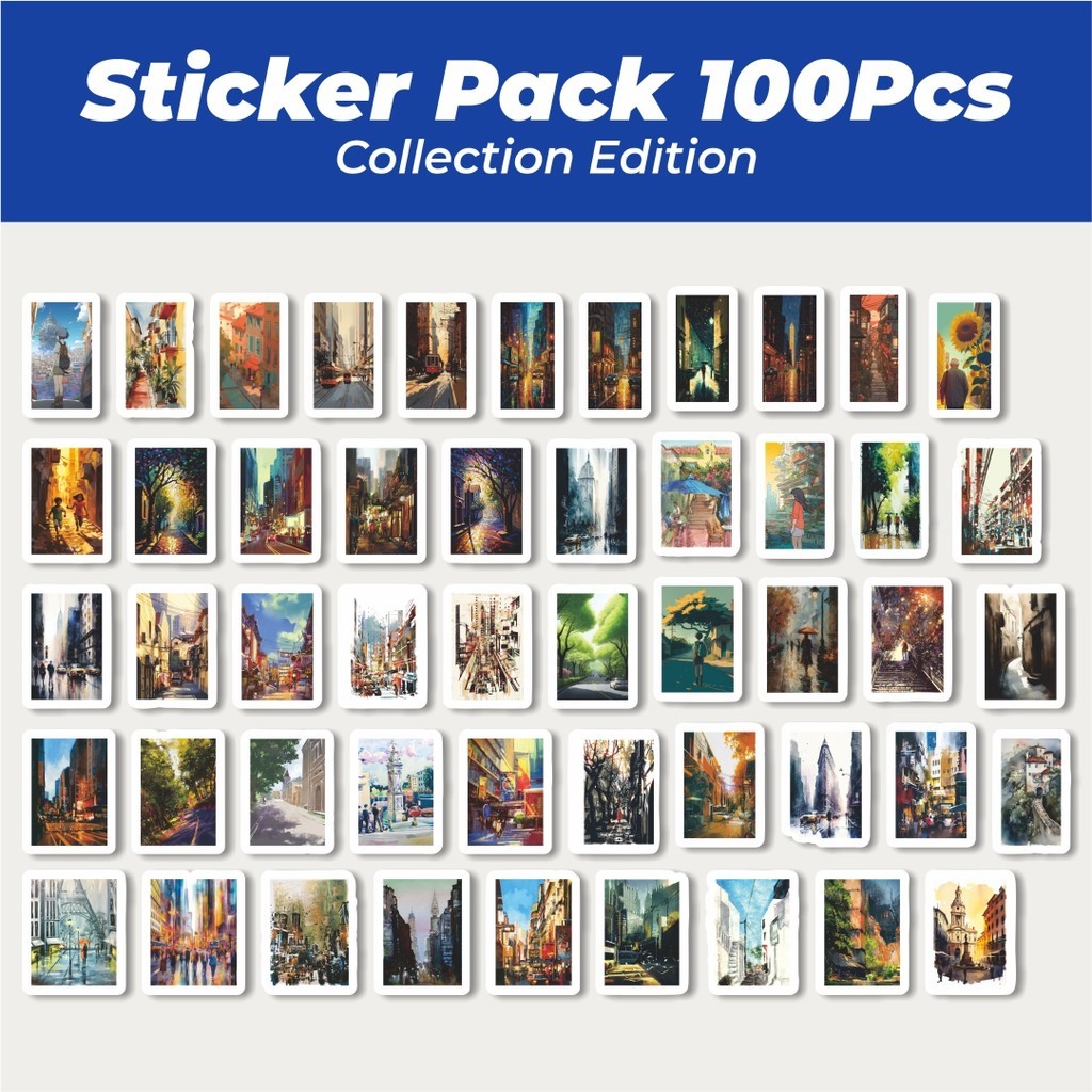 

Hot Sticker Seni Street View Sticker Lucu Anti Air Stikers Berperekat Waterproof Sticker Decal Buat Motor Helm Buku Journal Koper Casing HP Laptop Botol Minum