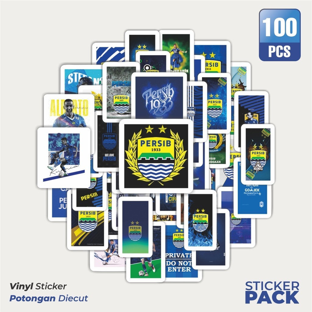 

Stiker Vinyl Stiker Klub Bola Persib Waterproof Aesthetic- Untuk Laptop, Motor, dan Helm - Paper Stationery Pack