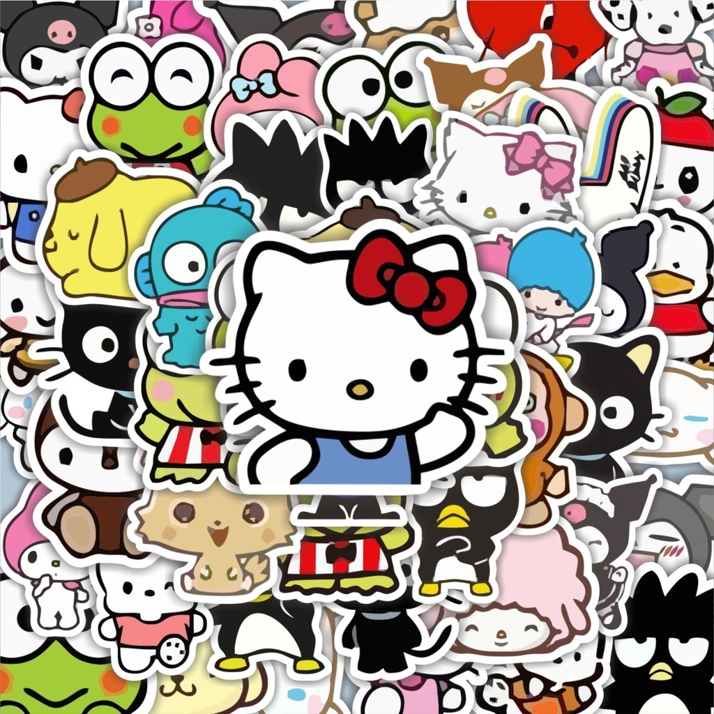 

100PCS Lucu Stiker Kartun Random Stiker Aesthetic Stiker Anti Air Stikers Berperekat Waterproof sticker decal buat Motor Helm Buku Journal Koper Casing HP Laptop Botol Minum Hadiah anak