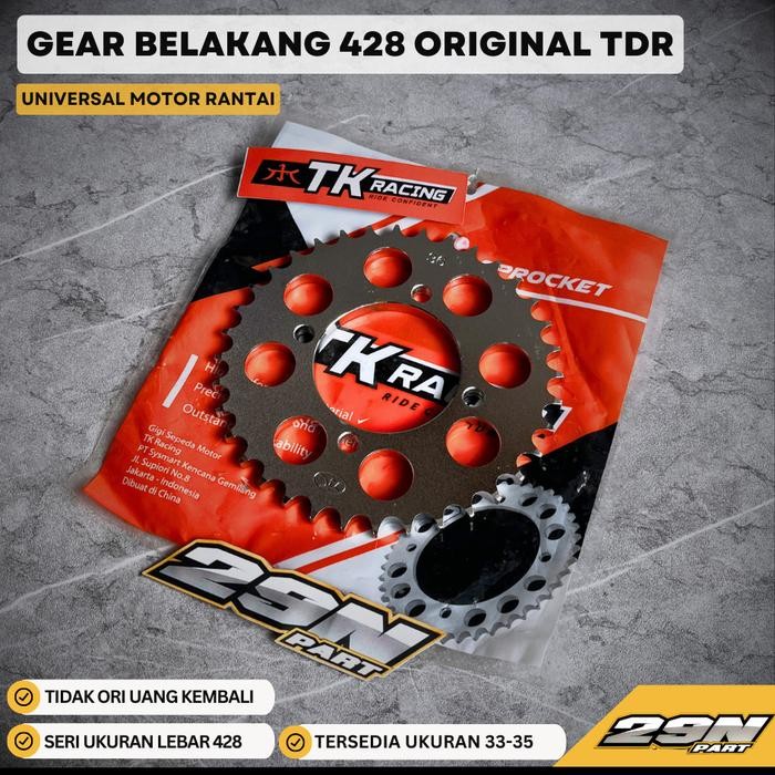 Gear Belakang ORIGINAL TK RACING 428 415 31, 32, 33, 34, 35, 36, 37, 38, 39 RXZ RX King Jupiter Vega