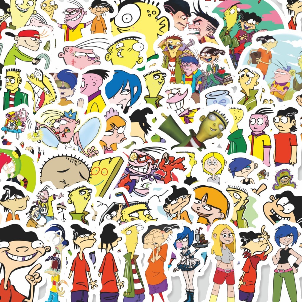 

Stiker Cutting Pack Sticker Kartun Ed, Edd n Eddy Stiker Isi 100Pcs Series Aesthetic Lucu Keren Untuk Koper Bahan Vynil