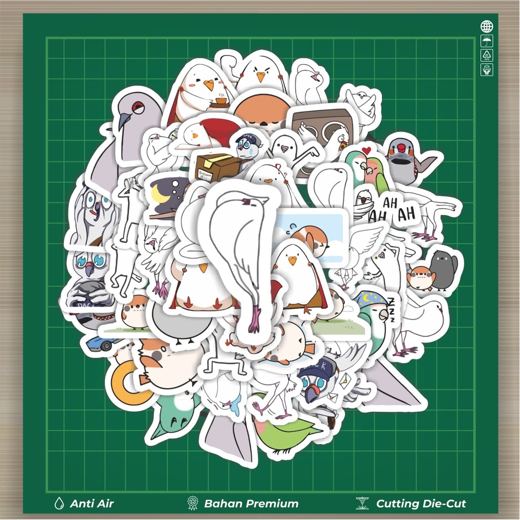 

HOT 50 PCS STIKER Sticker Hewan Burung Merpati Stiker Fashion Cars Decal Dingin Kartu Album Custom Vinyl Anti Air- Sticker Aesthetic Buku Journal Koper Casing HP Tablet Laptop Helm Motor Botol Minum