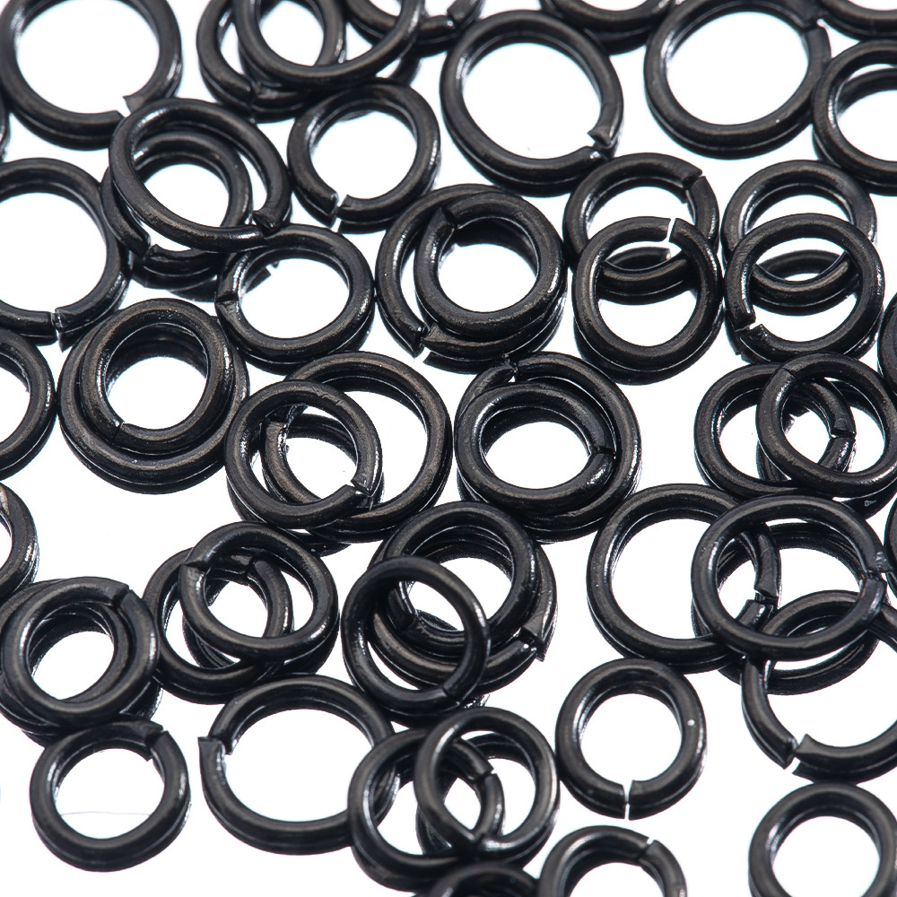 

100-200pcs Stainless Steel Split Rings Black Open Jump Rings Connector DIY Necklace Bracelet Making Jewelry Findings Wholesale