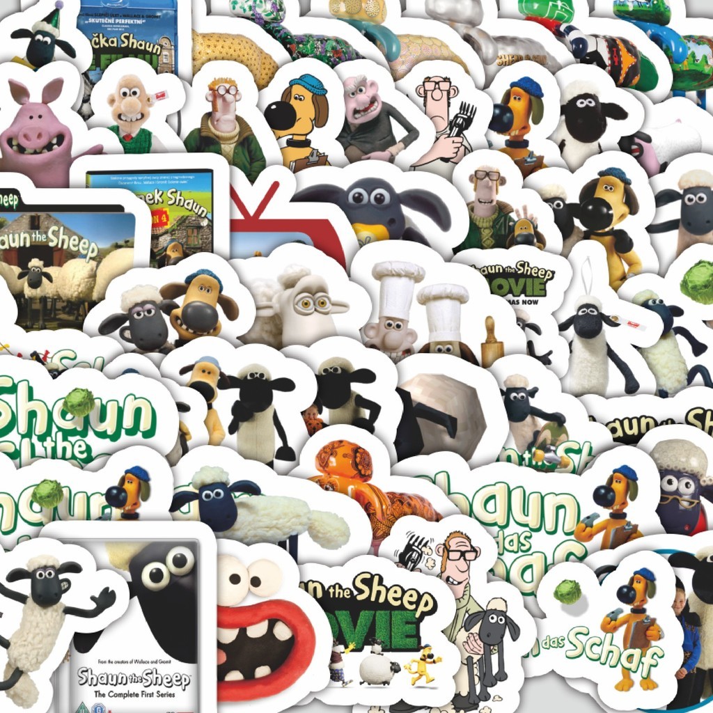 

Stiker Cutting Pack Stiker Kartun Shaun The Sheep Isi 100Pcs Series Aesthetic Lucu Keren Untuk Koper Bahan Vynil