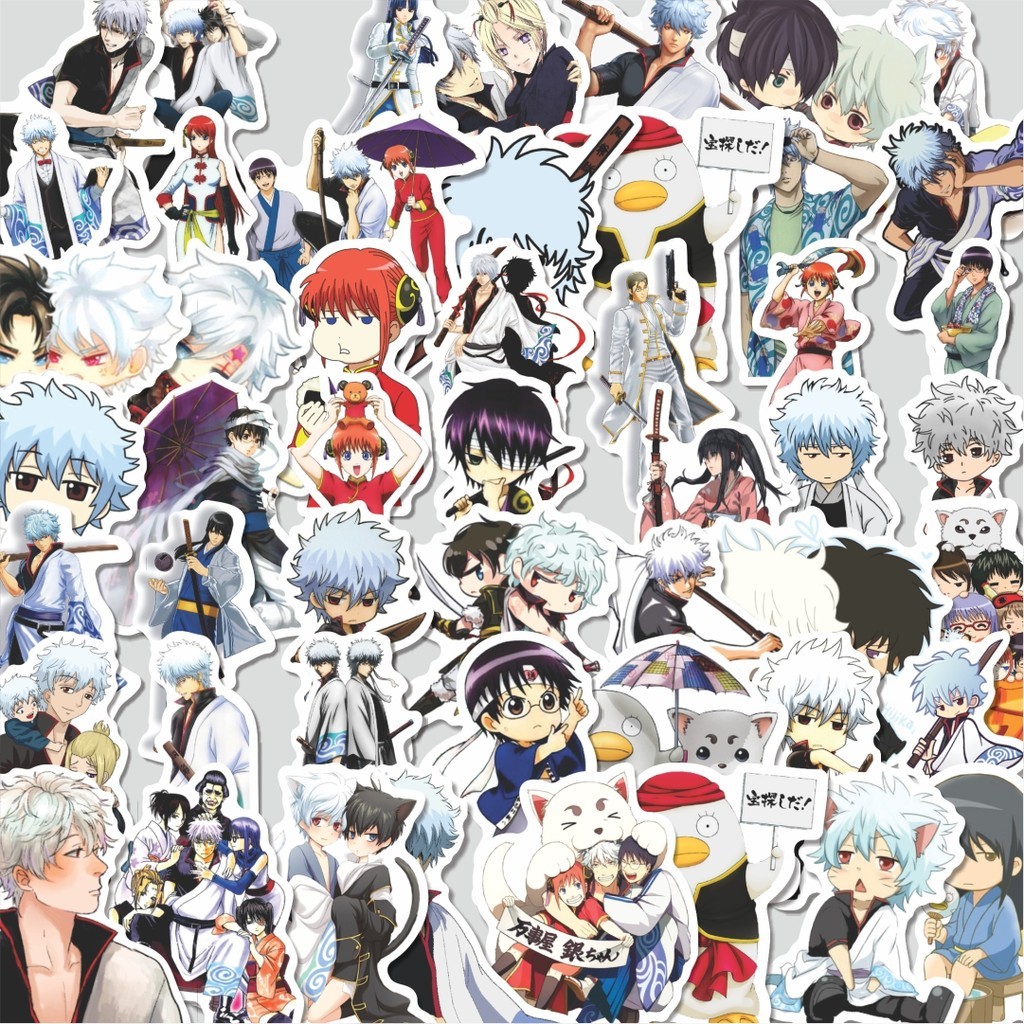 

Stiker Cutting Pack Sticker Anime Gintama Isi 100Pcs Series Aesthetic Lucu Keren Untuk Koper Bahan Vynil