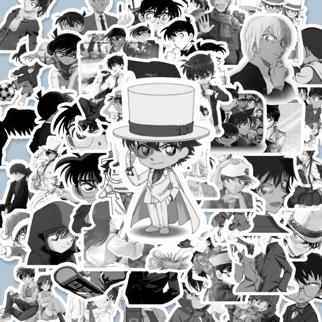 

100PCS Lucu Stiker Detective Conan ( Meitantei Conan ) Stiker Aesthetic Stiker Anti Air Stikers Berperekat Waterproof sticker decal buat Motor Helm Buku Journal Koper Casing HP Laptop Botol Minum Hadiah anak
