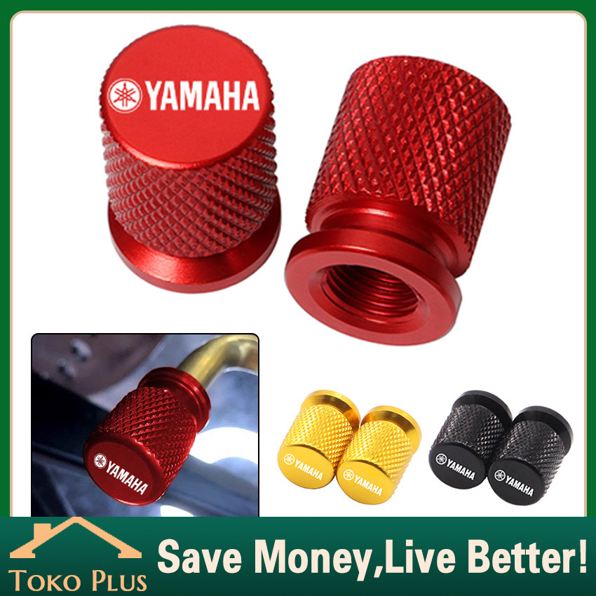 Sepasang Tutup Pentil Motor Mobil Sepeda Universal Untuk Yamaha Tutup Pentil Ban Alumunium CNC Tire 