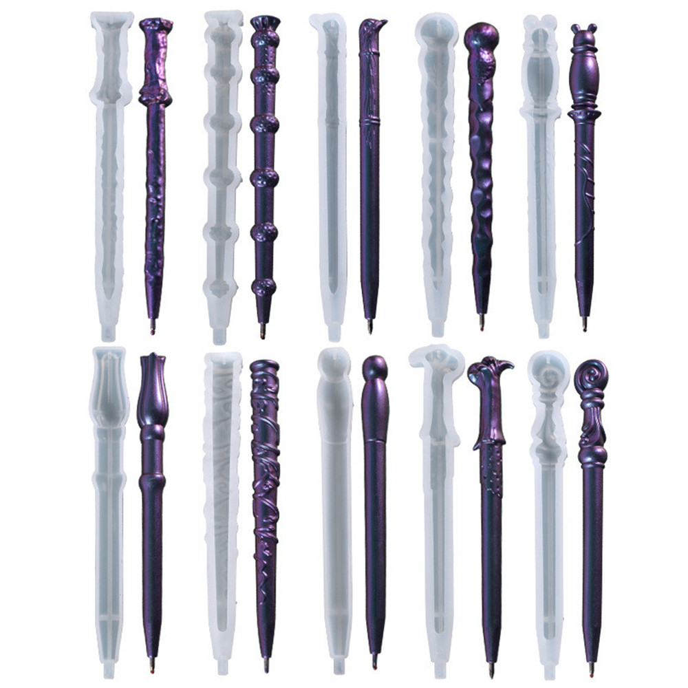 

Pen Holder Silicone Molds Irregular Ballpoint Pen Epoxy Resin Mould for DIY Epoxy Resin Casting Molds Crafts Decoration Tool