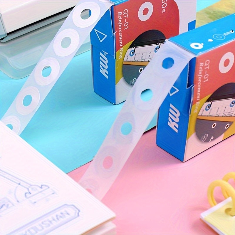 

250-Piece Pvc Binder Stickers With Adhesive Hole Reinforcement, Label Round Stickers - Protect Your Loose-Leaf Books!
