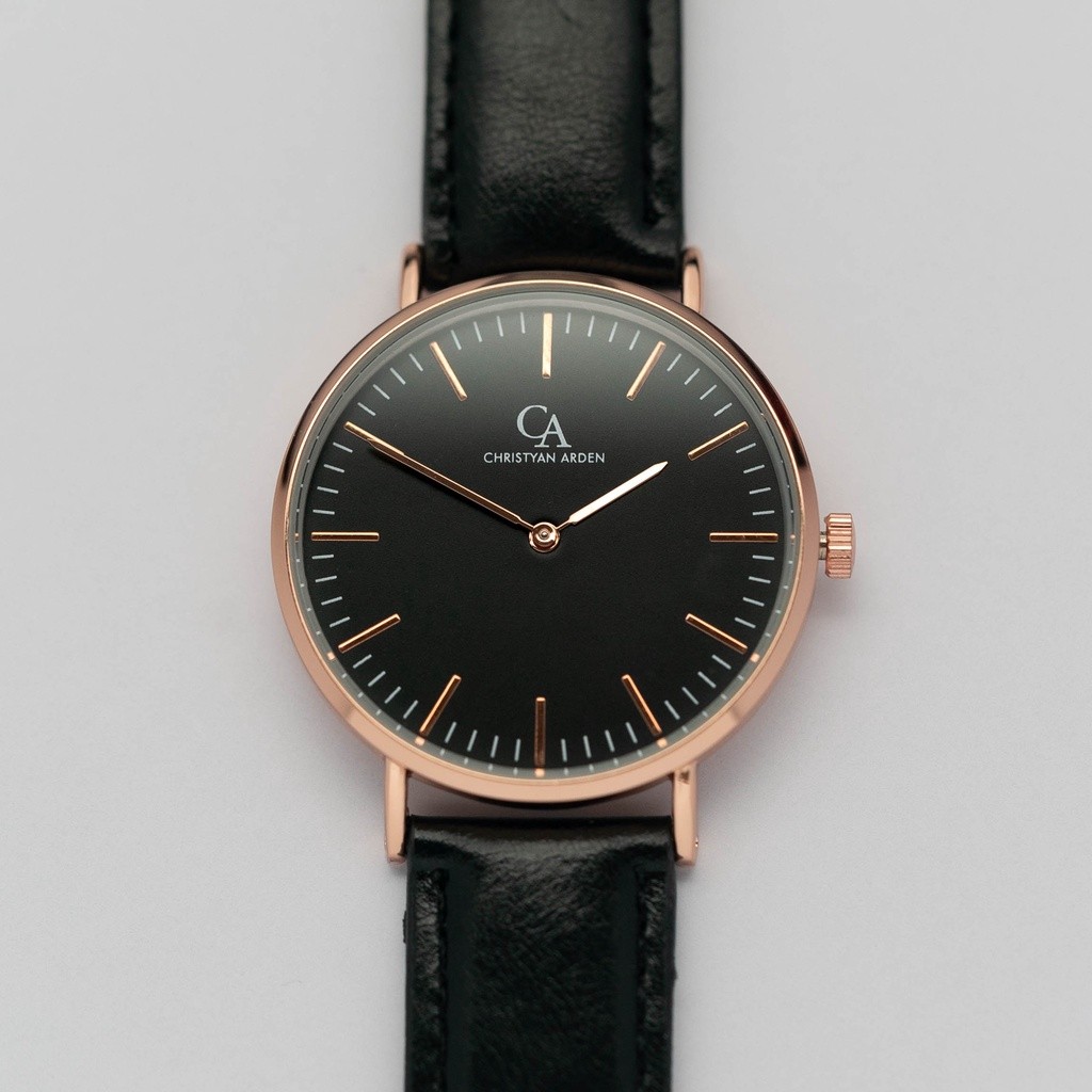 Jam Tangan Kulit Couple Anti Air Christyan Arden Grand CA Classic Golden Rose Jam Tangan Cowok Cewek