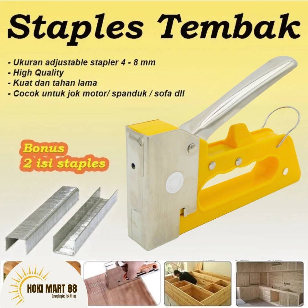 

Staples Tembak Gun Tacker BOSSCO plastik + Isi atau Refil 13/8 Stapler Staples | Stepler Tembak BOSSCO | Stepler Gun BOSSCO | Stapler Tembak | Stapler Gun