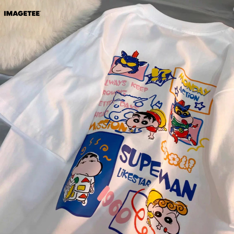 Nivalis PE kode Superman likestar kaos wanita oversize bigsize jumbo murah kekinian