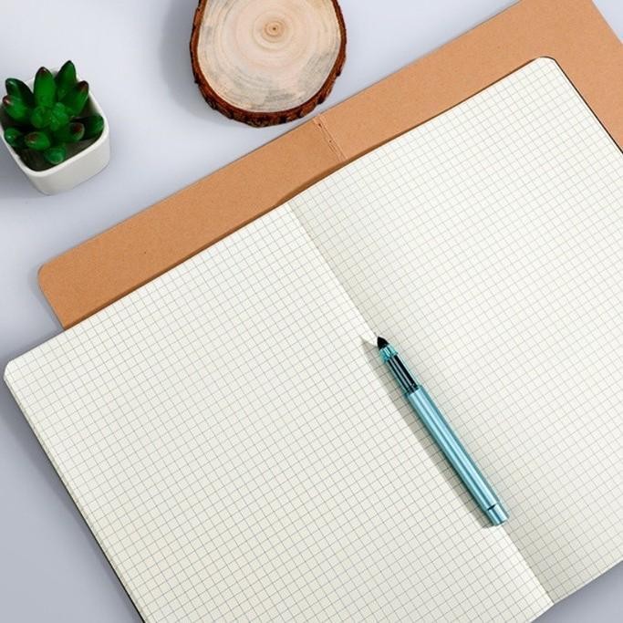 

Buku Tulis Journal Scrapbook Kraft Buku Polos Catatan Notes A5 B5 G01 - A5 BLACK POLOS