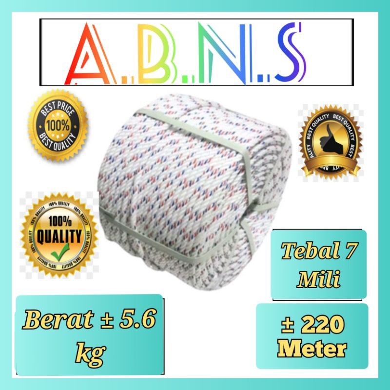 

Tali Tambang PPD 7 Mili 220 Meter / Tali Tambang PPD 7 Mili / Tambang 7 Mili 1 RollCO