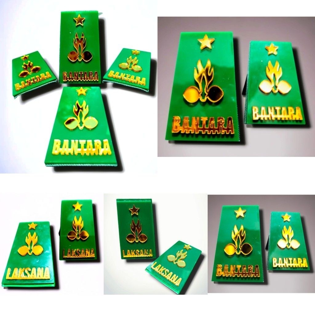 

TKU Pramuka BANTARA&LAKSANA Timbul Akrilik Gold Metalic Elegan BerkualitasCO