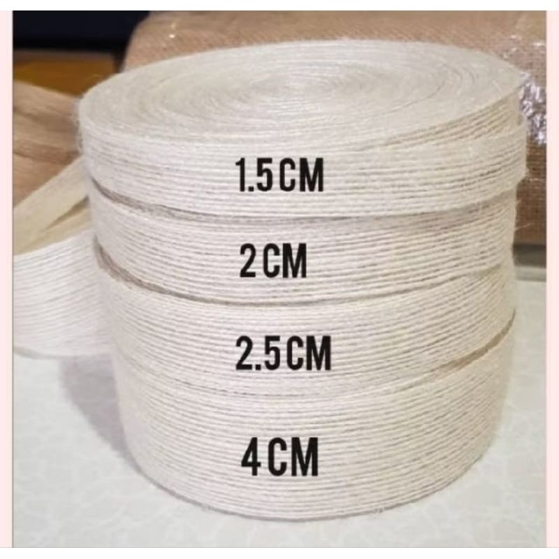 

10 Yard - Pita Goni Putih Import | Yute Ribbon | Hessian