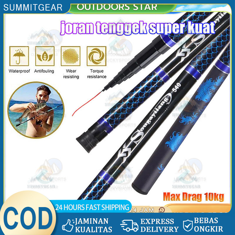 Joran Tegek 2.7M-7.2M Joran Pancing Fishing Pole Fishing Rod / joran tegek super kuat 10kg / tegek h
