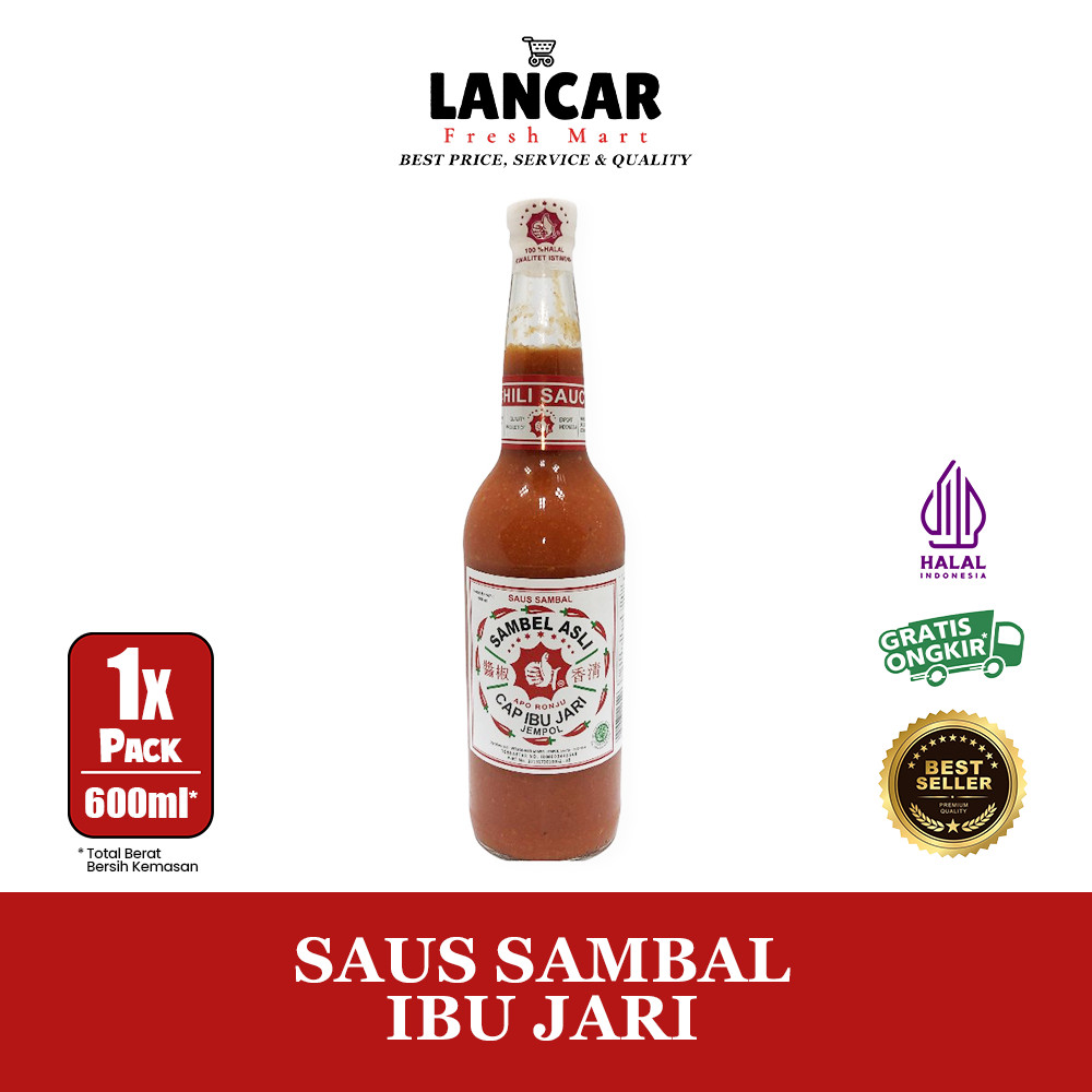 

SAUS SAMBAL JEMPOL CAP IBU JARI 600ML / SAMBEL JEMPOL CAP IBU JARI 600ML