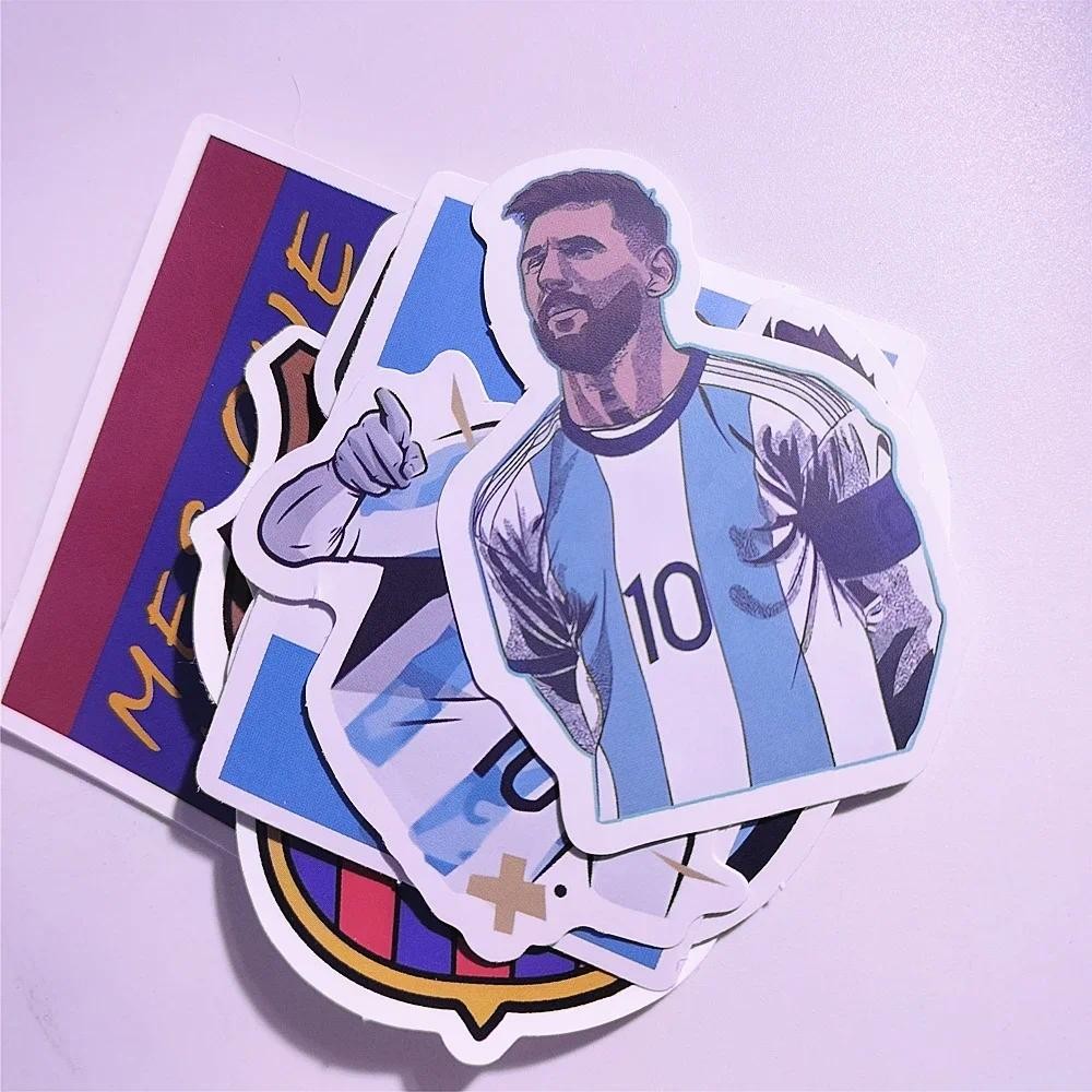 

50 Kinds Football Club Messi Cartoon Decal Notebook Guitar Insulation Mobile Locomotive Helmet Argentina Soccer Wall Stickers